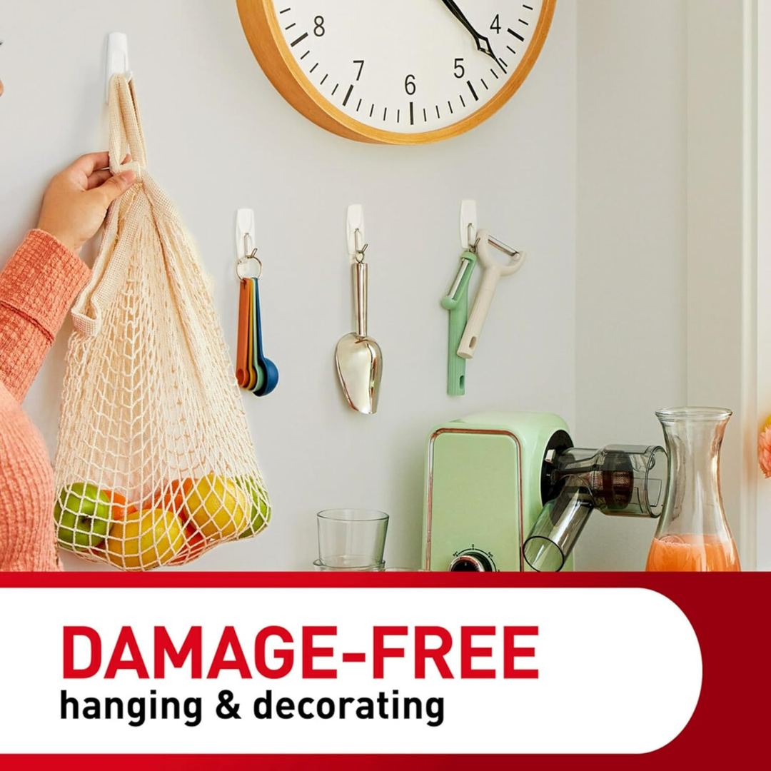 3M Command Large Wall Hooks, 7 Hooks & 12 Strips
