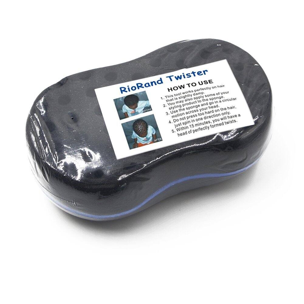 RioRand Hair Sponge Magic Barber Twist Curl Brush Sponge Dreads Comb Care Tool, Pyramid Black