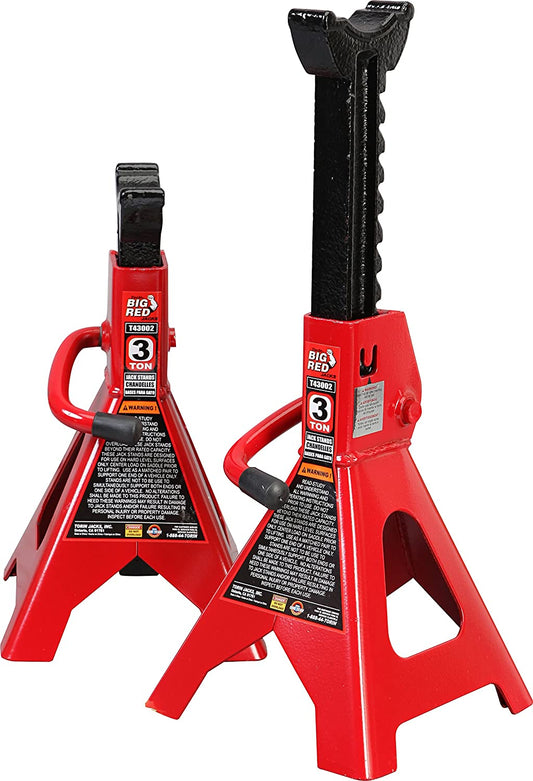 Big Red Torin Car Lifting Stand Heavy Duty Steel Jack Stands 6000 lb Capacity 1 Pair (T43202)
