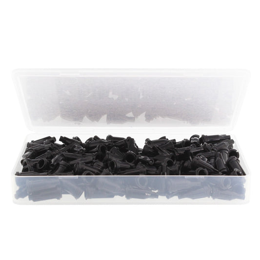 BSTEAN Luer Lock Dispensing Needle Tip Cap Black, Pack of 150
