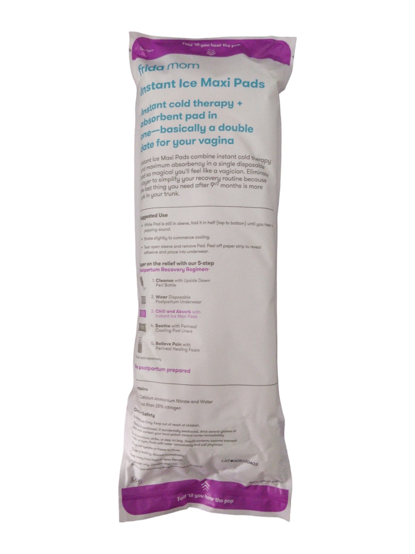 Frida Mom Instant Ice Maxi Pads 2 In 1 Absorbent Padsicles