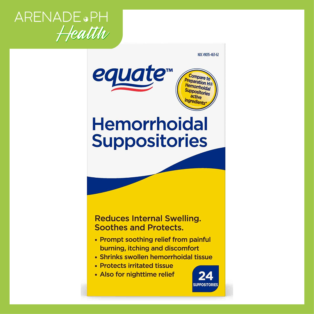 Equate Hemorrhoidal Suppositories Soothing & Nighttime Relief, 24 Suppositories