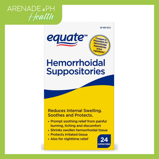 Equate Hemorrhoidal Suppositories Soothing & Nighttime Relief, 24 Suppositories