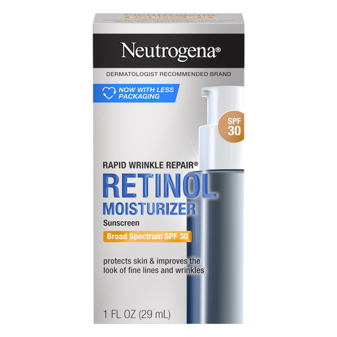 Neutrogena Rapid Wrinkle Repair Retinol Moisturizer Sunscreen SPF 30, 1 oz / 29 ml
