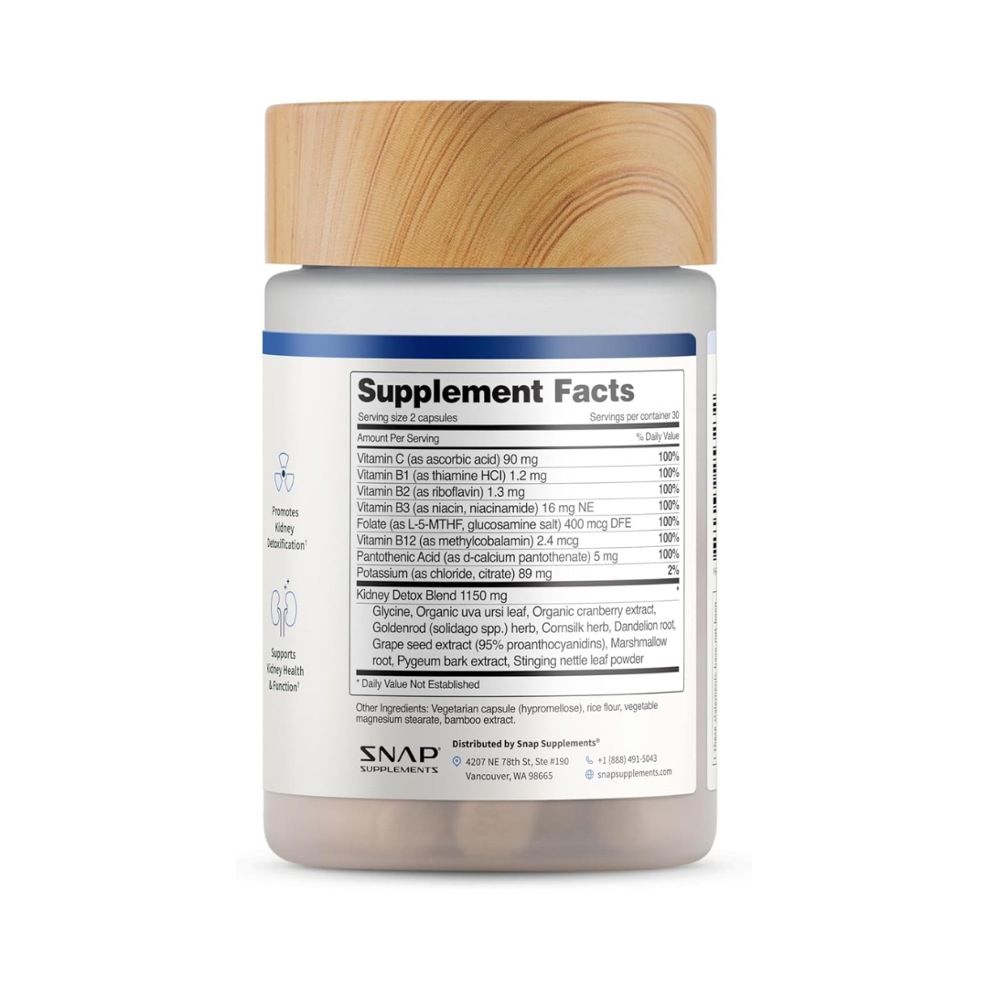 SNAP Kidney Health + Uva ursi + Cranberry, 60 Capsules