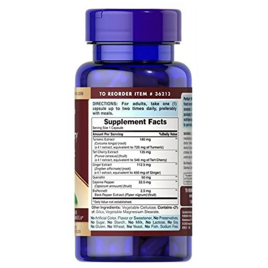 Puritan's Pride Tart Cherry Turmeric Complex, 60 Capsules