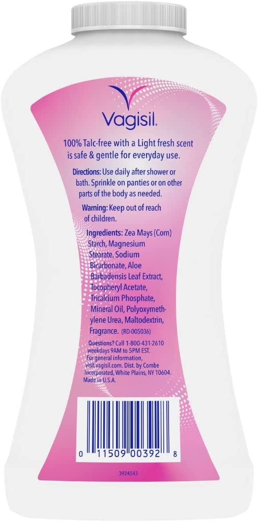 Vagisil Odor Block Deodorant Powder Talc - Free 8 Ounce