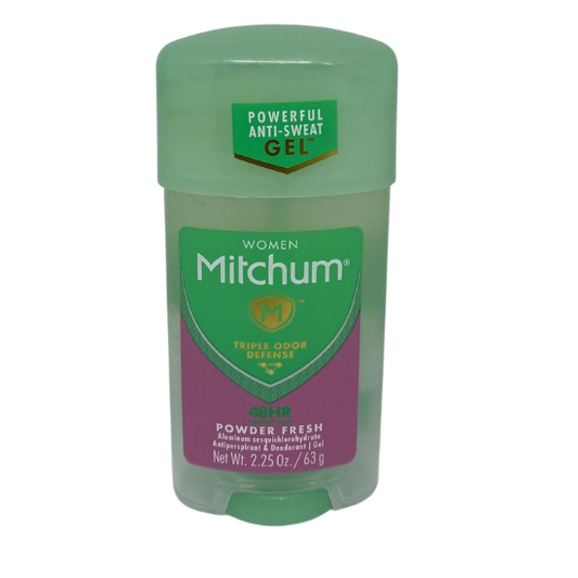 Mitchum for Women Triple Odor Defense Powerful Anti-Sweat Gel Anti-Perspirant Deodorant Powder Fresh 2.25 Oz (63g)