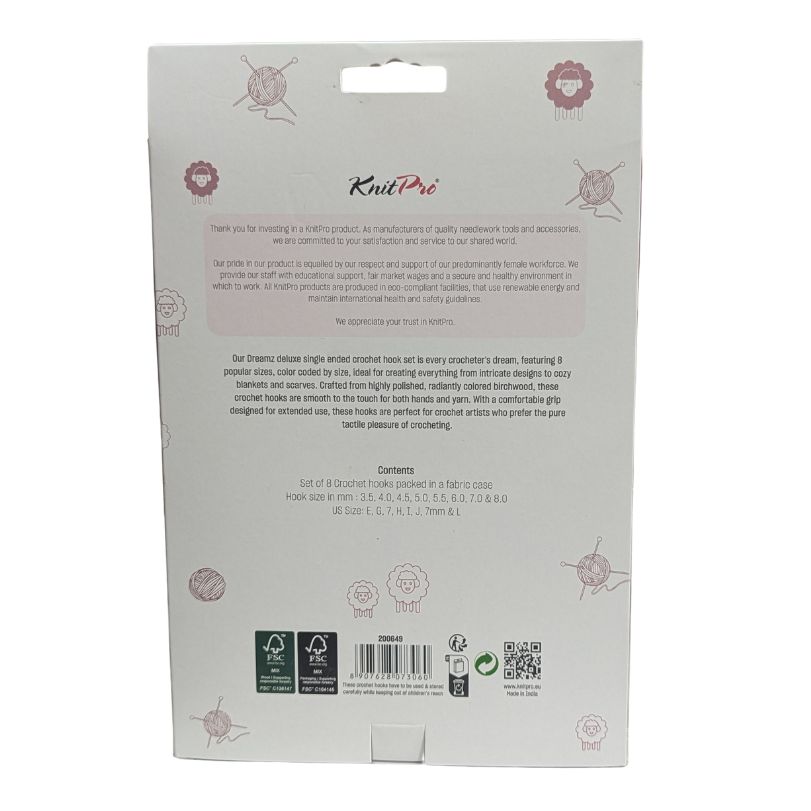 KnitPro Dreamz Deluxe Single Ended Crochet Hook Set - (200649)