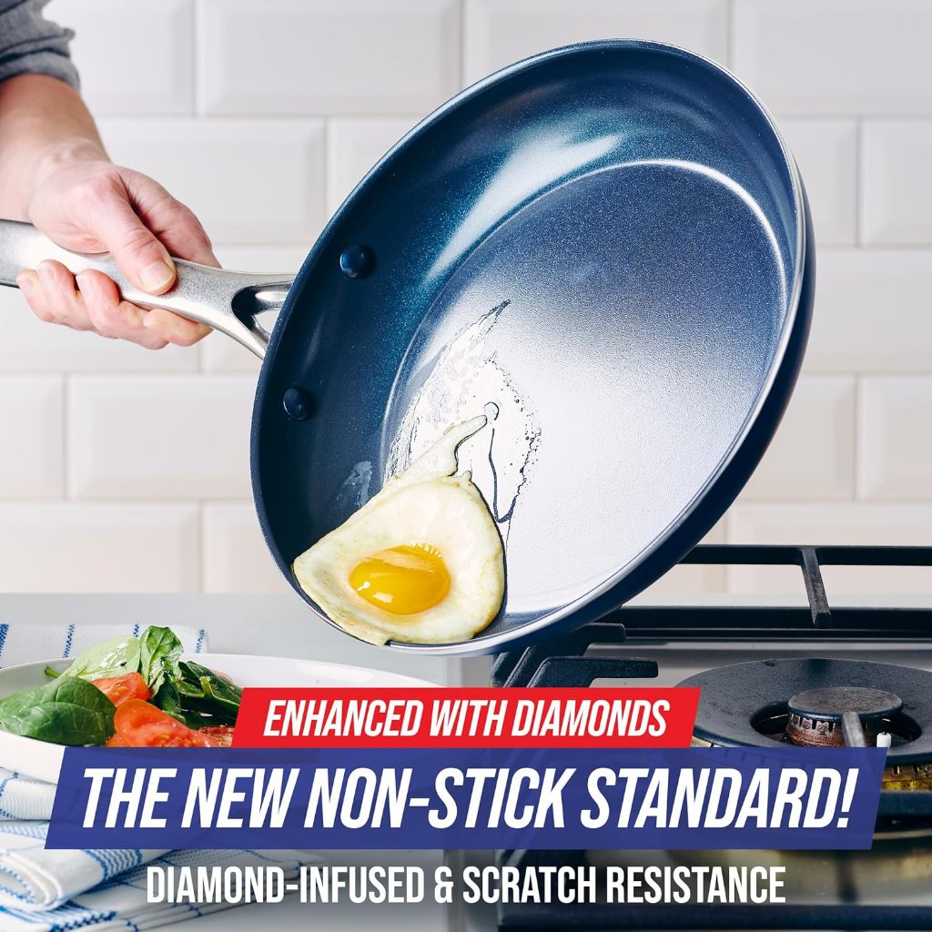 Blue Diamond Fry Pan, Ceramic Nonstick, 8 Inches