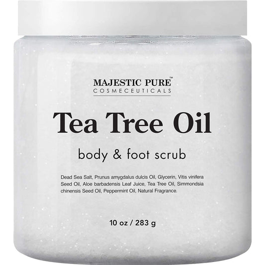 Majestic Pure Tea Tree Oil Body and Foot Scrub, 10 oz. / 283g