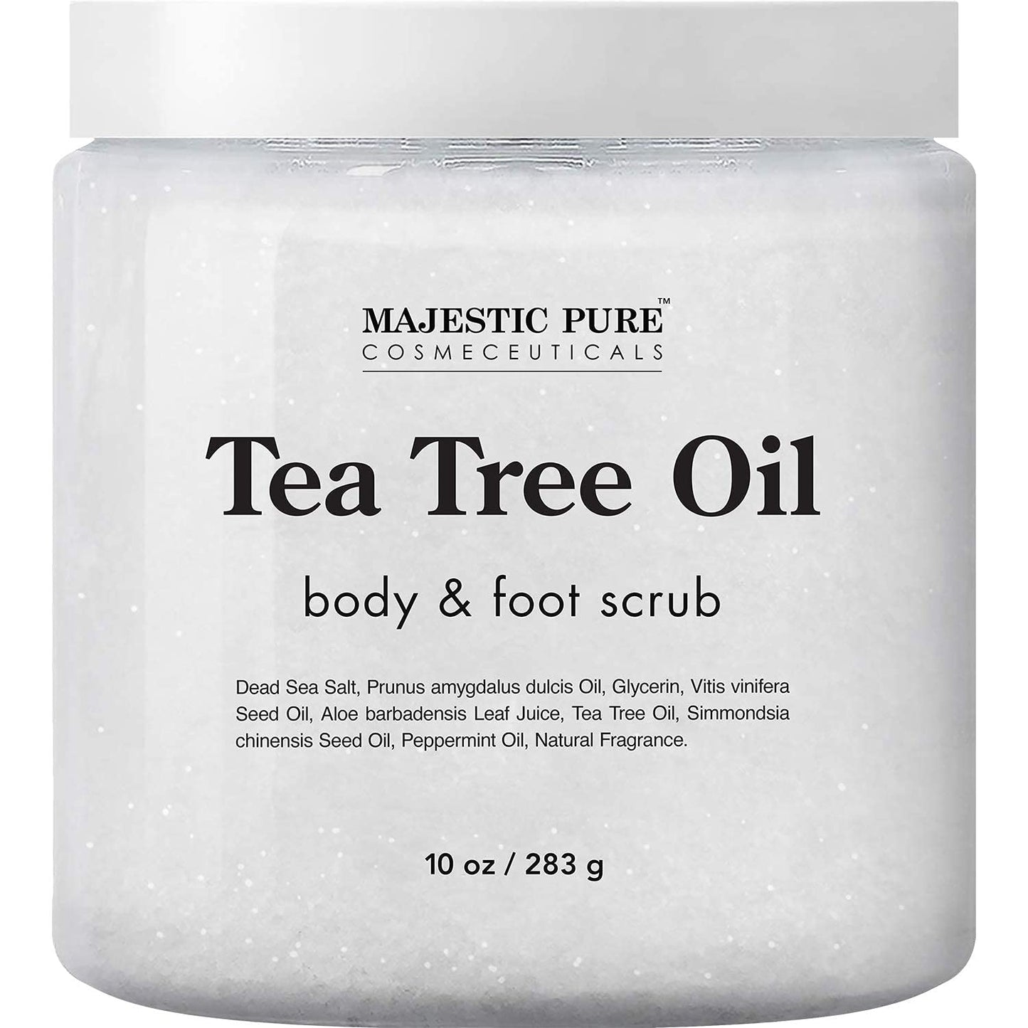 Majestic Pure Tea Tree Oil Body and Foot Scrub, 10 oz. / 283g