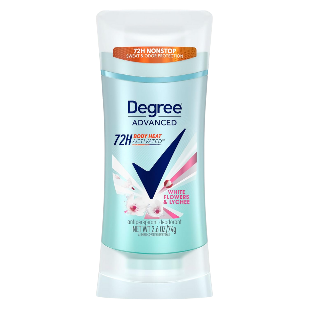 Degree Advanced Antiperspirant Deodorant White Flowers & Lychee, 2.6 oz / 74 g
