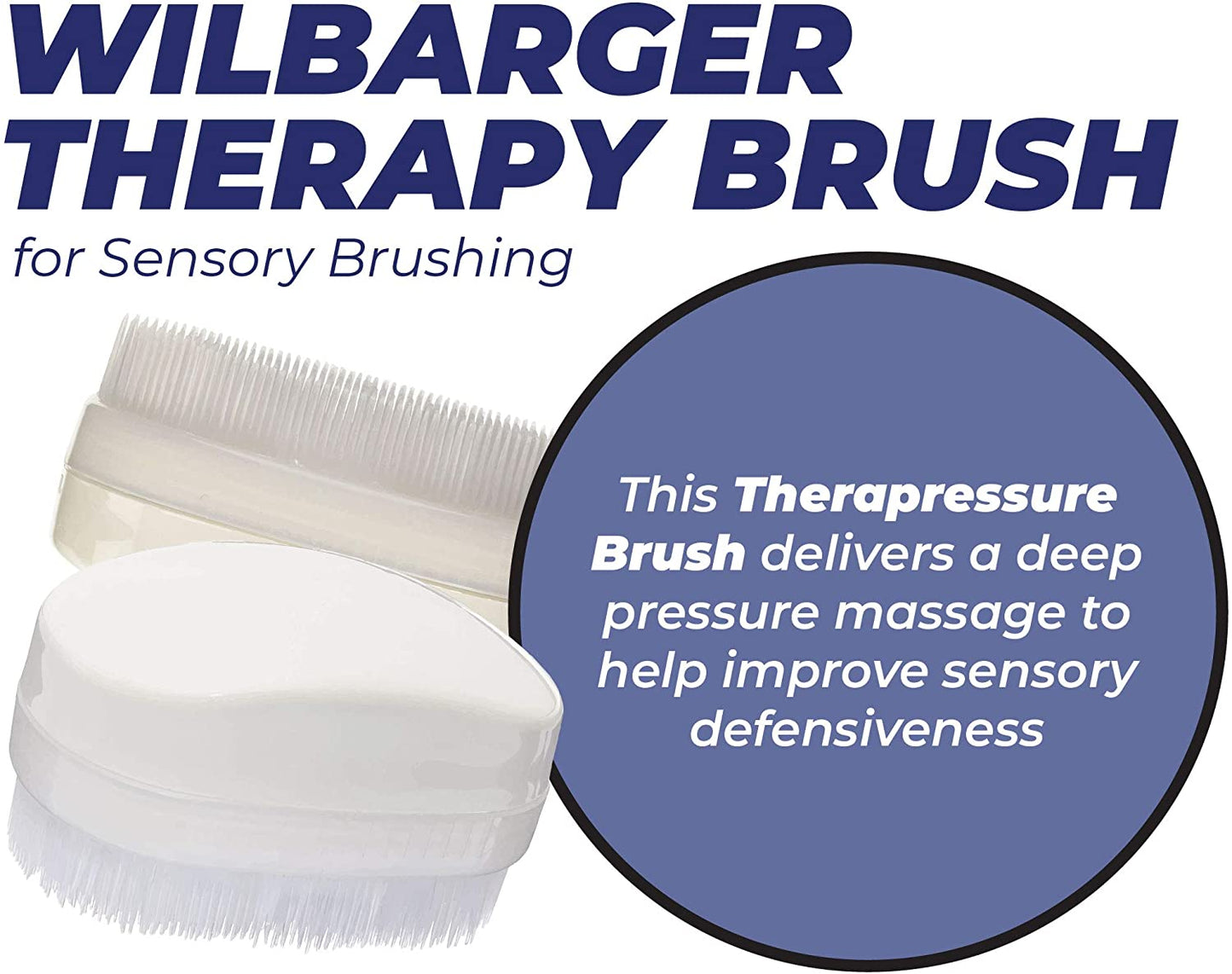 Wilbarger Therapy Sensory Brush, 2 Pack, Therapressure Brush for Occupational Therapy Sensory Brush