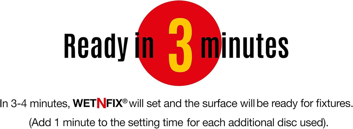 Wet N Fix Ready In 3 Minutes Easy Way To Secure Wall Plugs, 20 Discs Per Pack