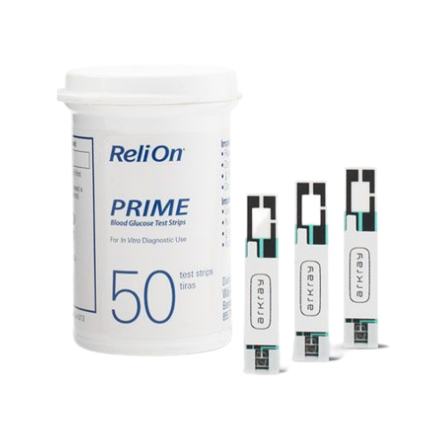 ReliOn Prime Blood Glucose Test Strips 50 Counts PACKAGING MAY VARY