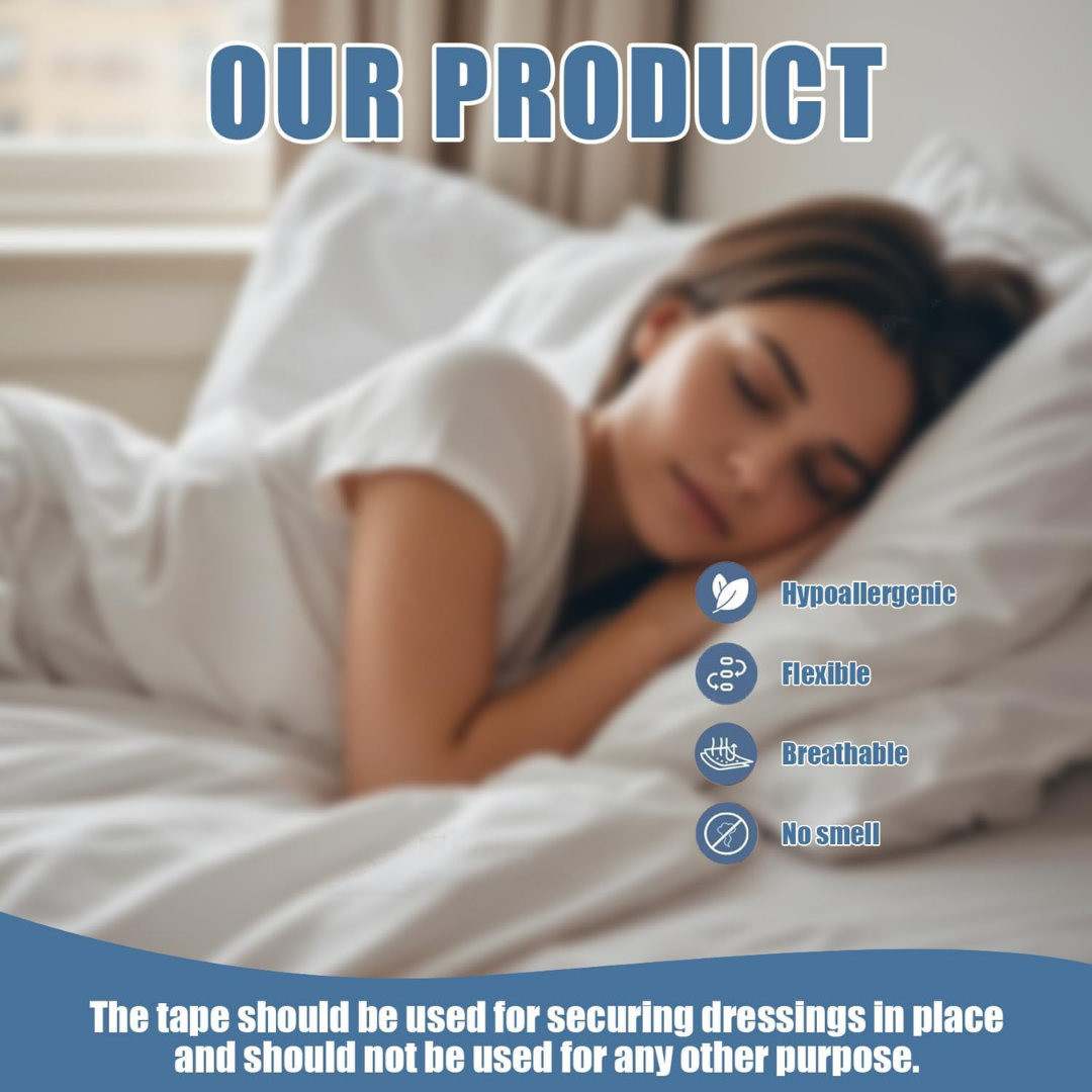 DUUGODS Black Gentle Premium Sleep Tape  Latex-Free 30count