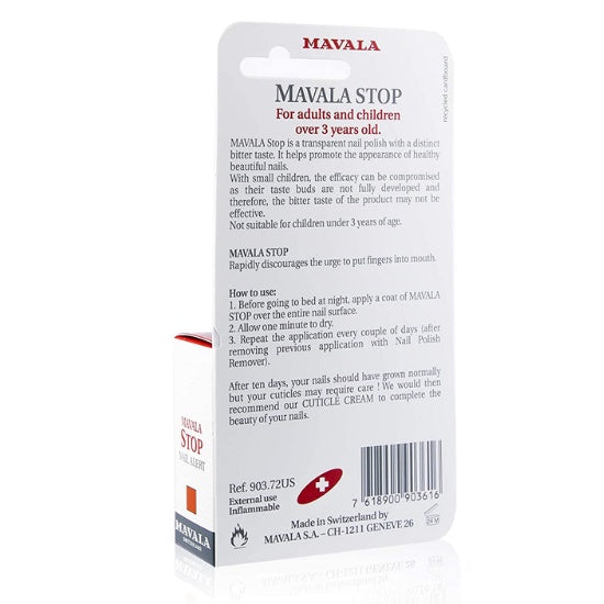 Mavala Stop  Nail Alert Transparent Nail Polish for Healthy & Beautiful Nails, 0.17 fl.oz / 5ml