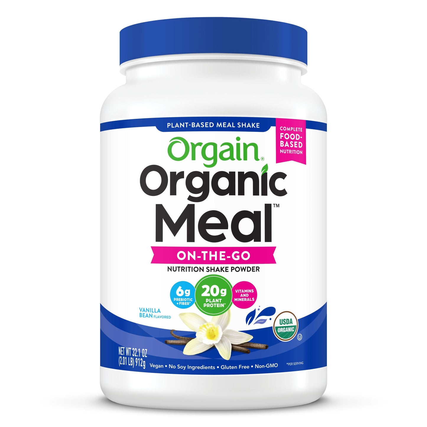 EXPIRY 2/2024 Orgain Organic Meal Vitamins and Minerals Vanilla Bean Flavored - PACKAGING MAY VARY