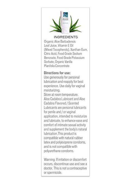 Aloe Cadabra Natural Personal Lubricant & Moisturizer 2.5 oz / 71g (Natural - Original Aloe)
