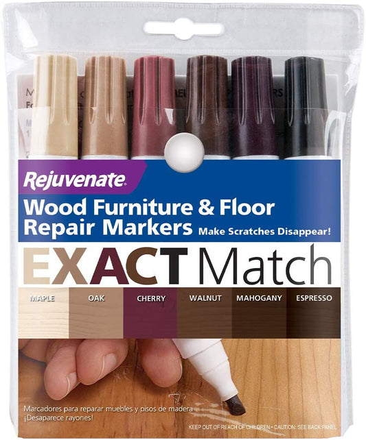 Rejuvenate Wood Furniture And Floor Repair Markers Make Scratches Disappear | 6 Colors
