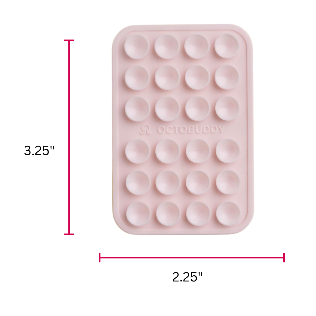 Octobuddy Pink Silicone Suction with Phone Case Adhesive, 1 Count