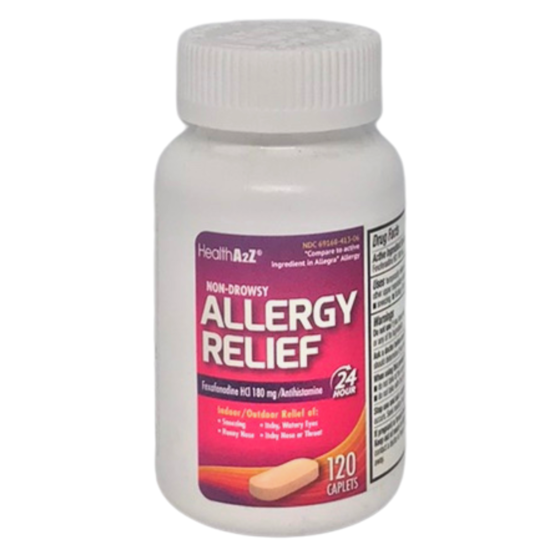 HealthA2Z Non - Drowsy Allergy Relief 124 Caplets