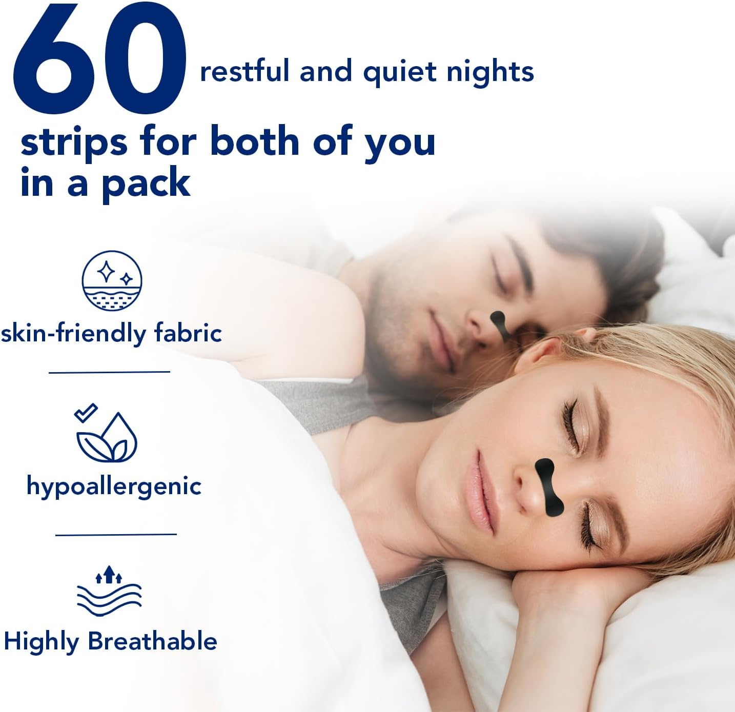 DKEPA Nasal Strips Stronger Lift and Superior Hold, 60 Strips