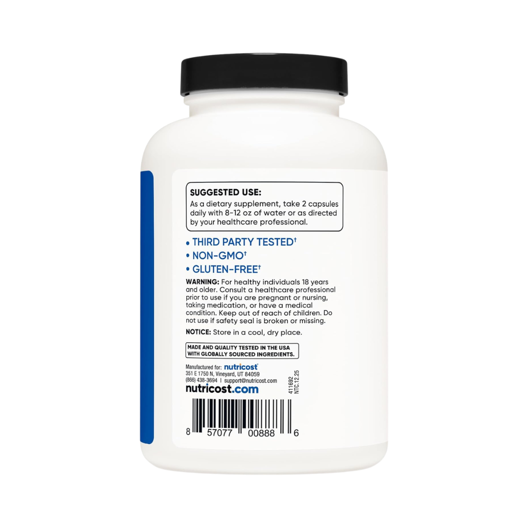 Nutricost Performance HMB (as Calcium B-Hydroxy B-Methylbutyrate) 1,000 mg, 240 Capsules