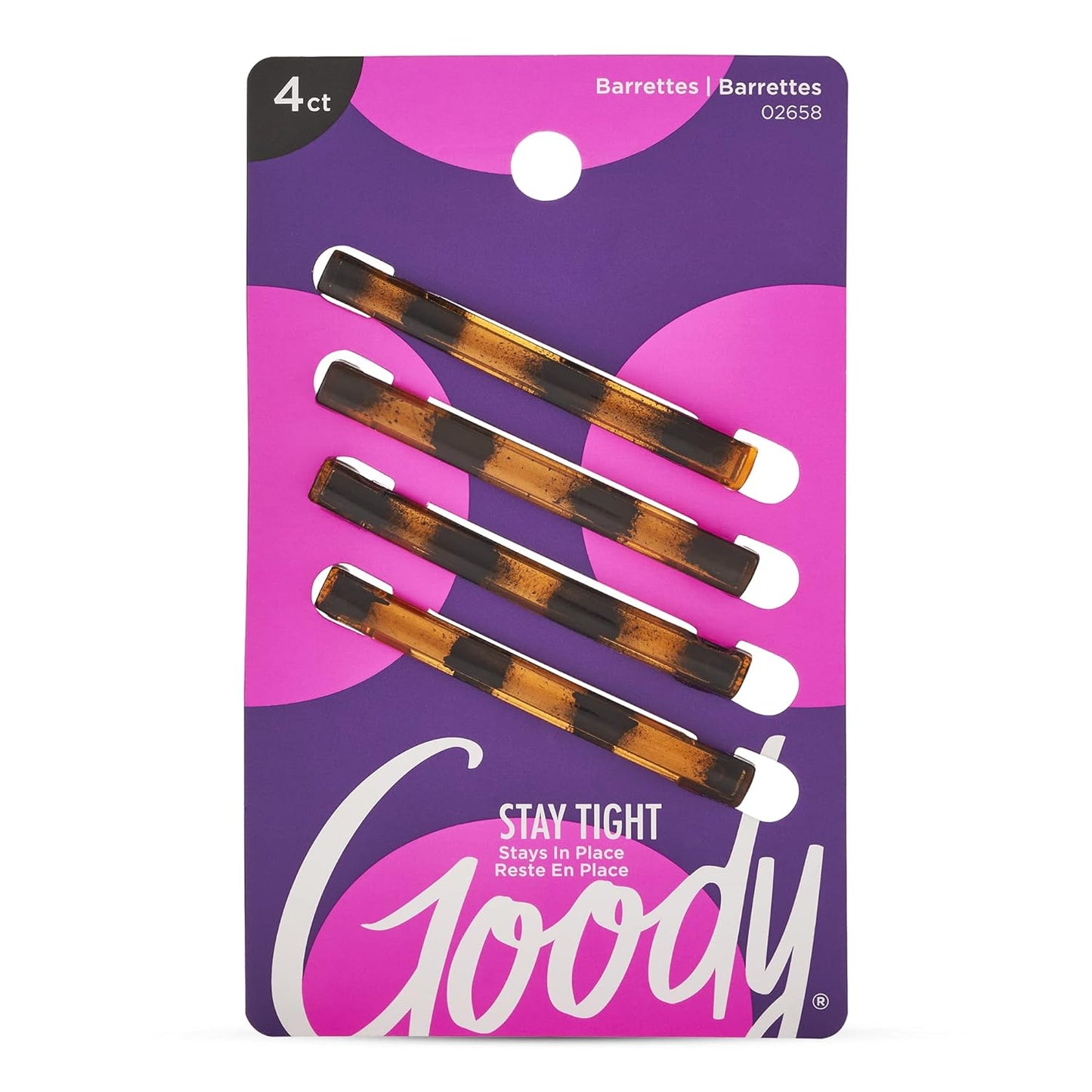 Goody Hair Barettes Stay Tight Stays in Place 4 Count (02658)