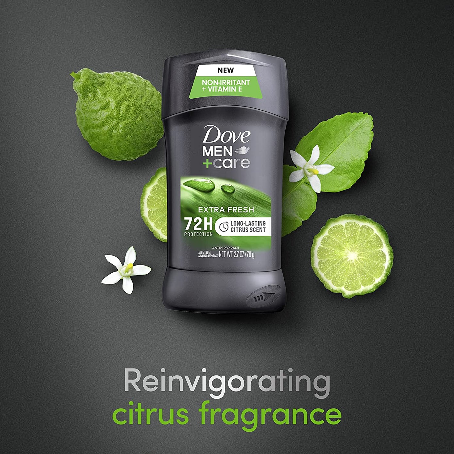 Dove Men + Care Extra Fresh 72H Deodorant Stick Protection Citrus Scent Antiperspirant - 76g