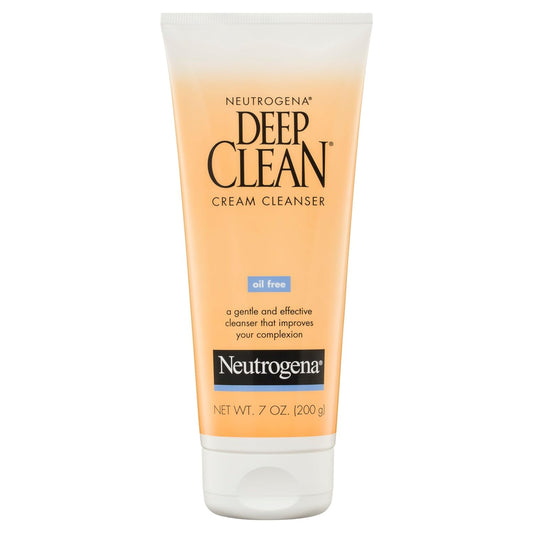 Neutrogena Deep Clean Cream Cleanser, Oil Free, 7 oz / 200g