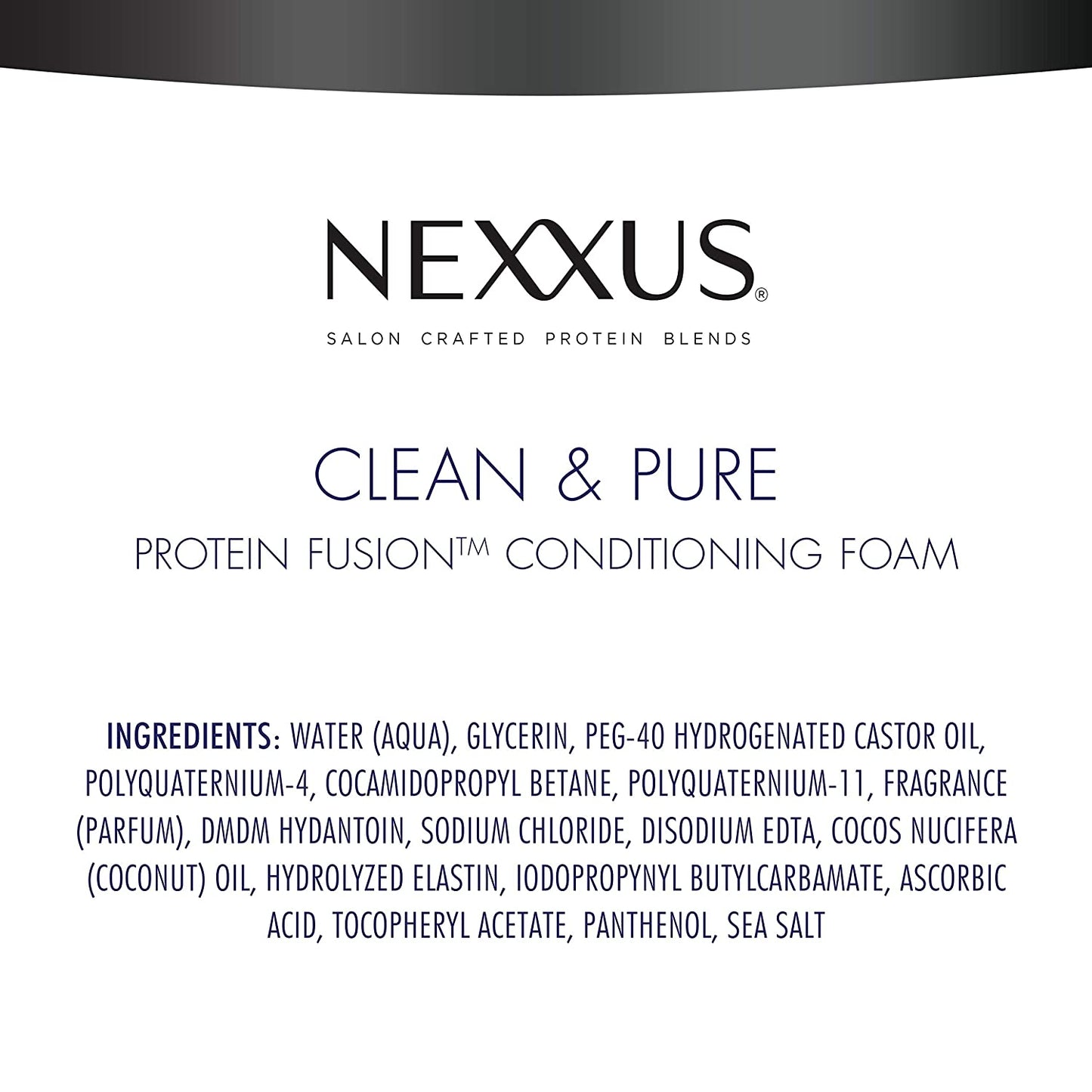 Nexxus Clean & Pure Nourishing Detox Conditioning Hair Foam with Elastin Protein & Marine Minerals for Fine or Thin Hair, 5.5 fl.oz / 162ml (NO CAP)