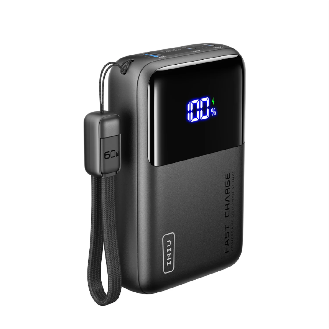 INIU P63 100W Fast Charging Power Bank 25000mAh, Black
