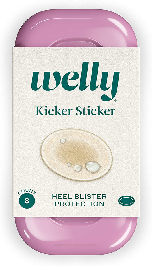 Welly Bandages (WLY1011) Kicker Sticker Adhesive, Heel Blister Protection, 8 Count