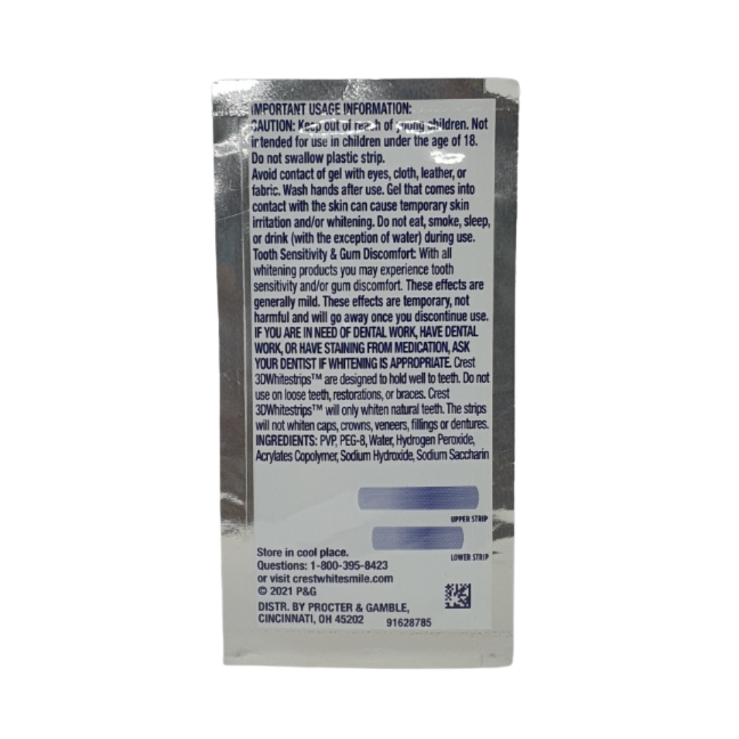 Crest 3D White No Slip Whitestrips Dental Whitening Treatment
