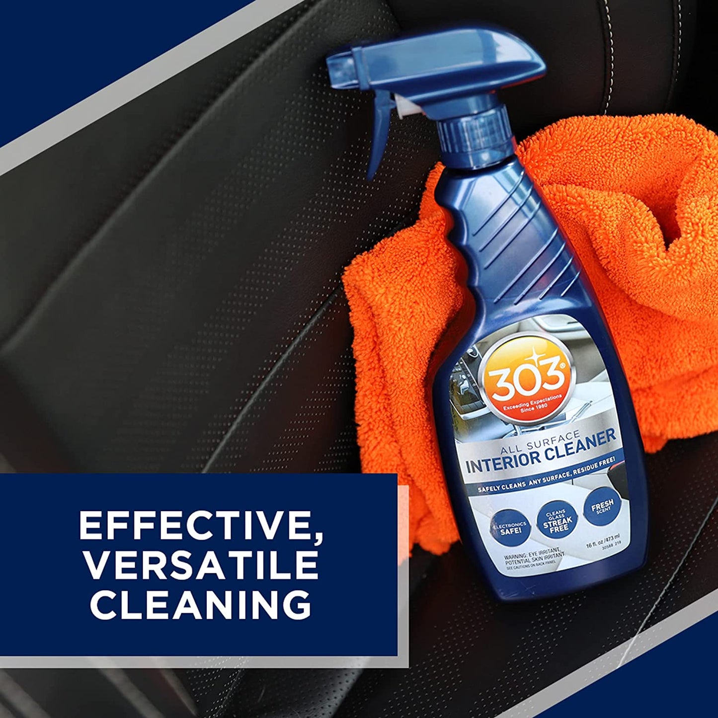 303 All Surface Interior Cleaner, Cleans Any Surface, Residue Free & Electronic Safe, Fresh Scent, 16 fl.oz