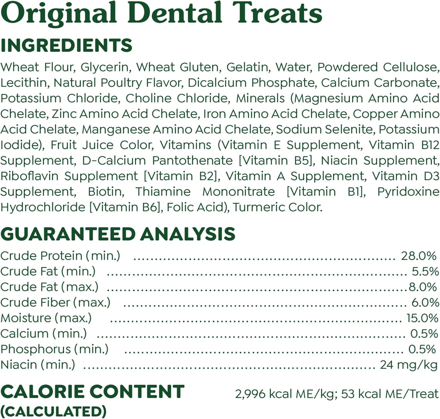 Greenies Dental Treats Original Teenie for Dogs 2-7kgs, 22 Pieces