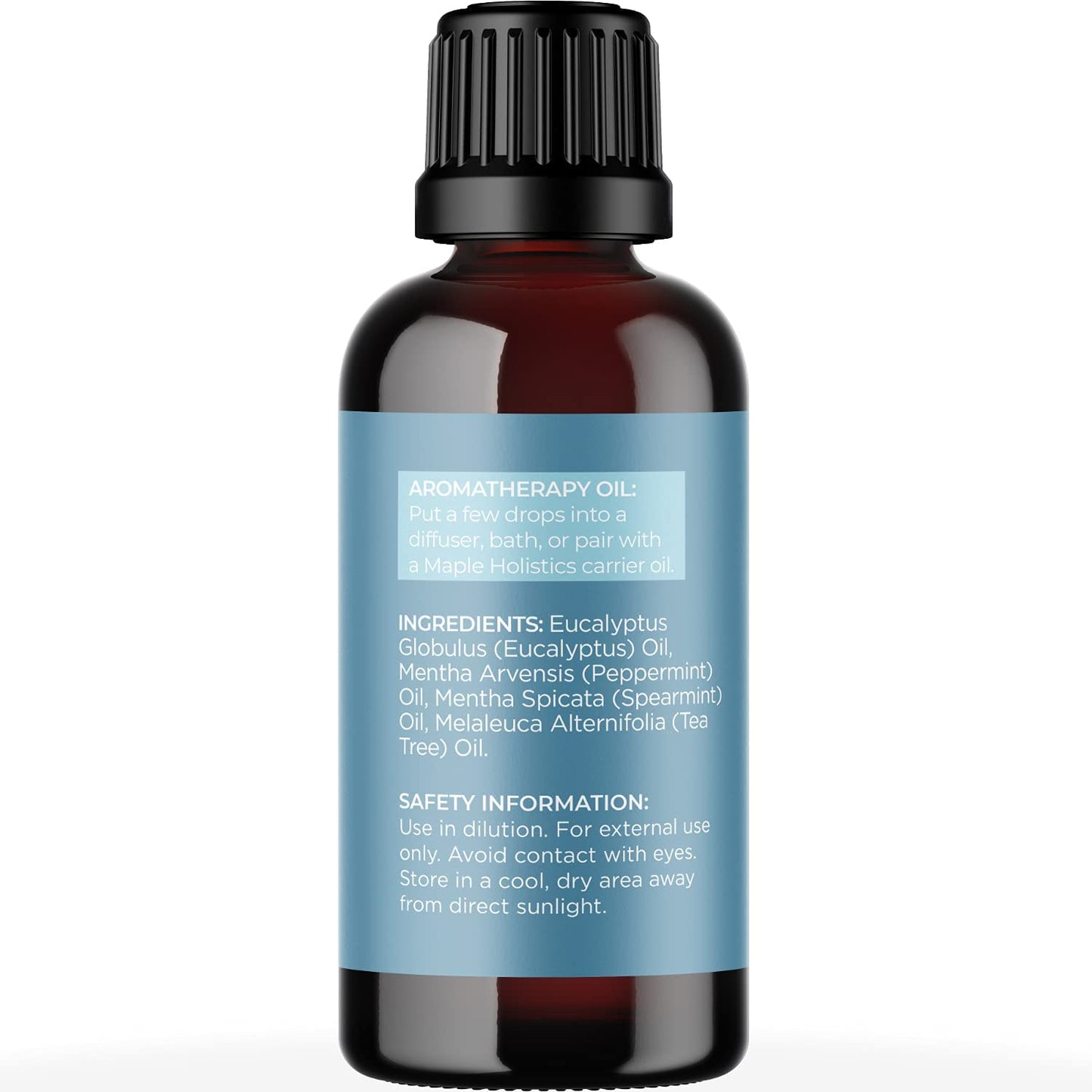 Maple Holistics Breathe Essential Oil Blend with Eucalyptus, Peppermint, Tea Tree and Spearmint Oil for Diffusers, 1 fl.oz / 30 ml