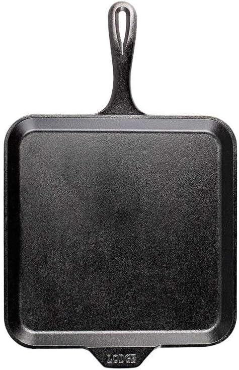 Lodge Square Cast Iron Griddle, 11 Inch x 27.9 cm
