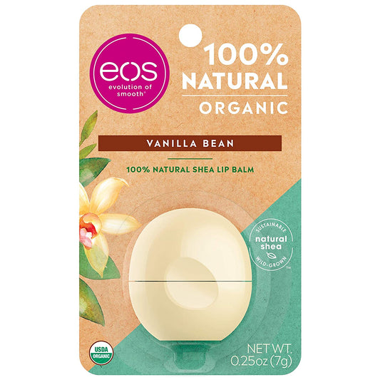 Eos 100% Natural Organic Lip Balm, Vanilla Bean 7 g USDA