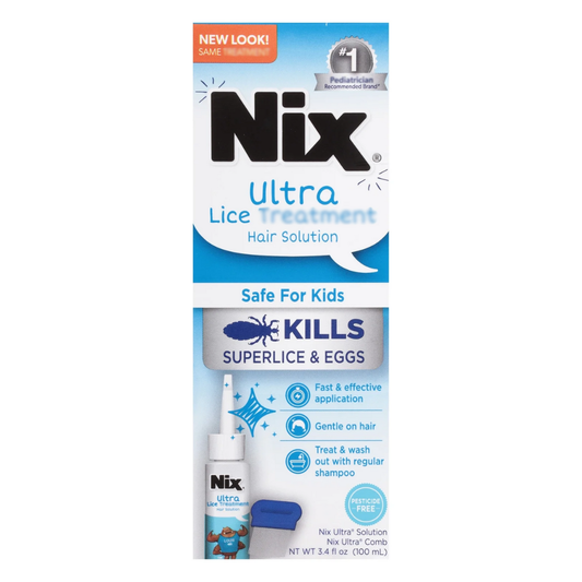 Nix Ultra Lice Hair Care Solution & Comb, 3.4 oz / 100 ml