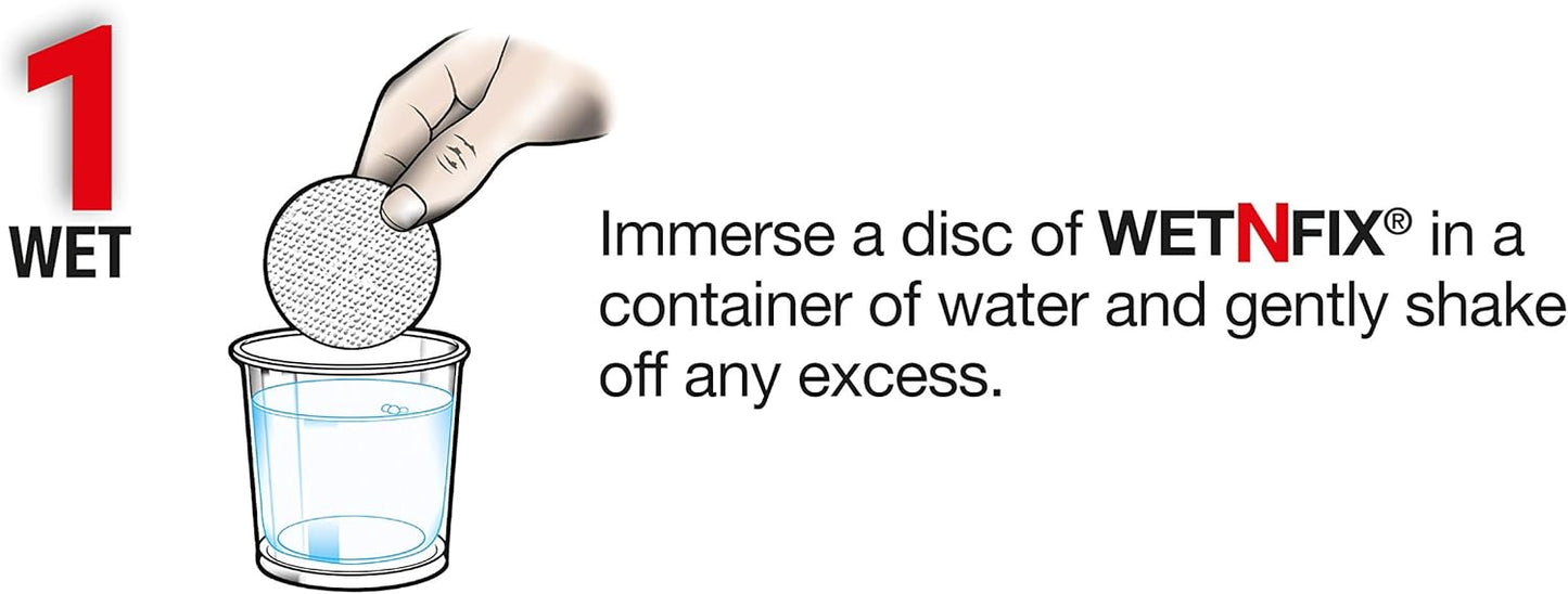 Wet N Fix Ready In 3 Minutes Easy Way To Secure Wall Plugs, 20 Discs Per Pack