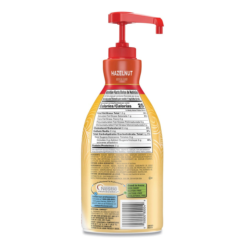 Nestle Coffee-mate Liquid Coffee Creamer with Pump, Hazelnut Flavor 50.7 Fl. Oz (1.5 L)
