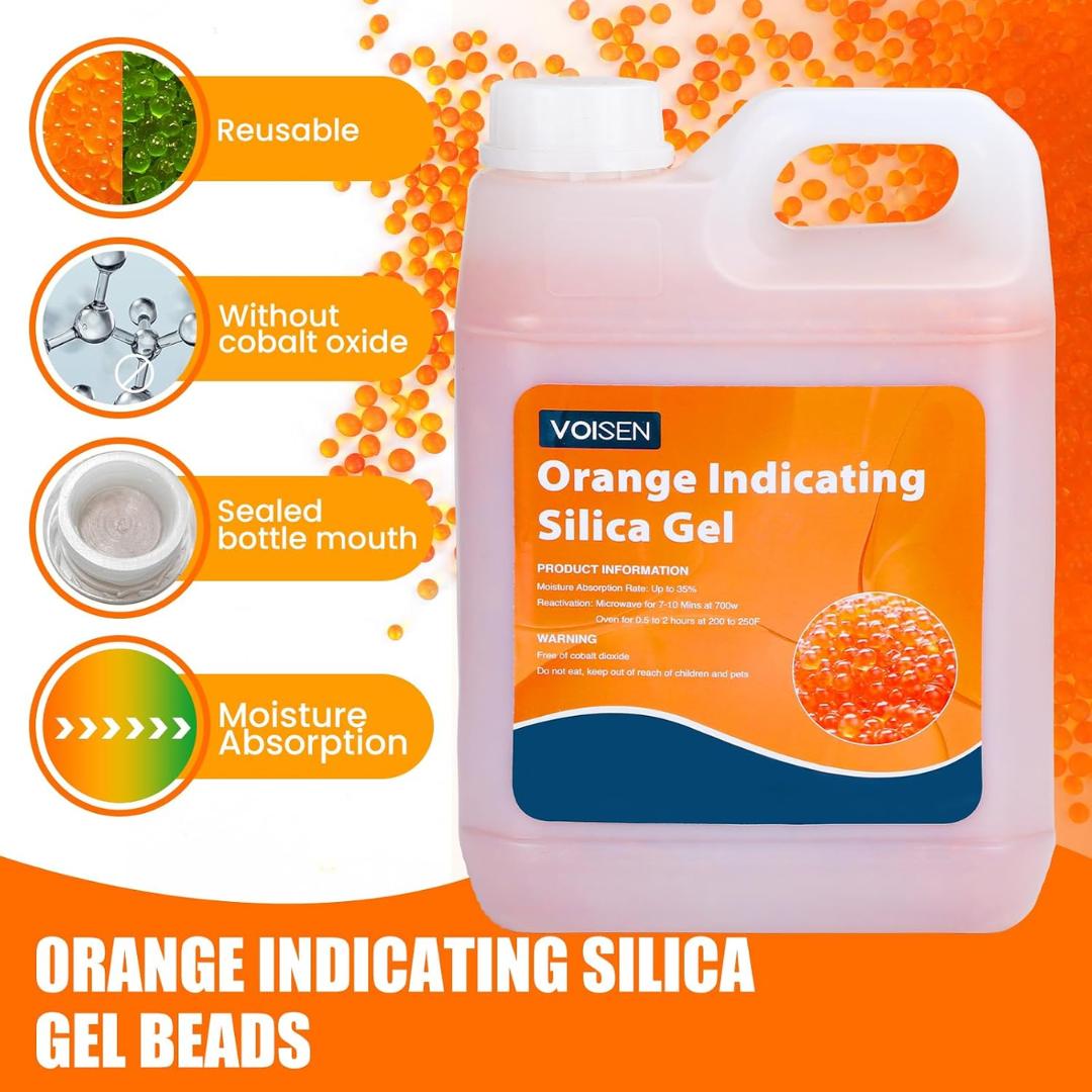 Voisen Orange Indicating Silica Gel, 2 lb