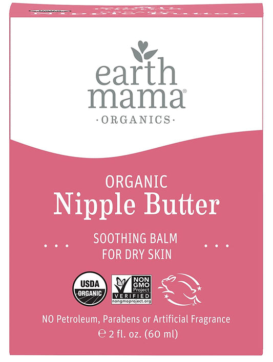 Earth Mama Organics Nipple Butter Soothing Balm For Dry Skin Parabens And Fragrance - Free 2 Fl Oz