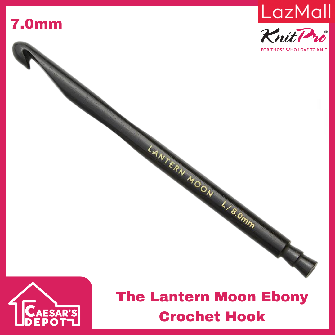 The Lantern Moon Ebony Wood Single Ended Crochet Hook
