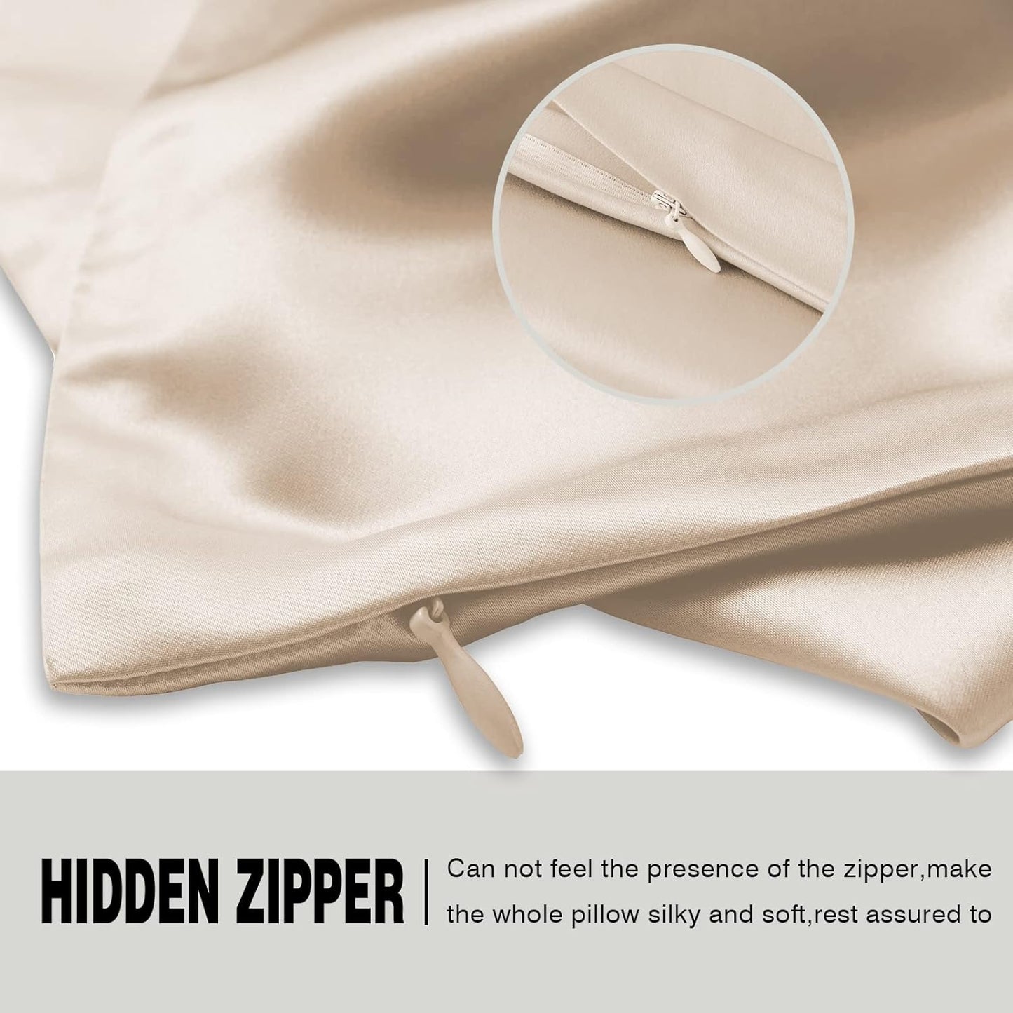 Natural Mulberry Silk Pillowcase for Hair and Skin Standard Size 20 Inch X 26 Inch