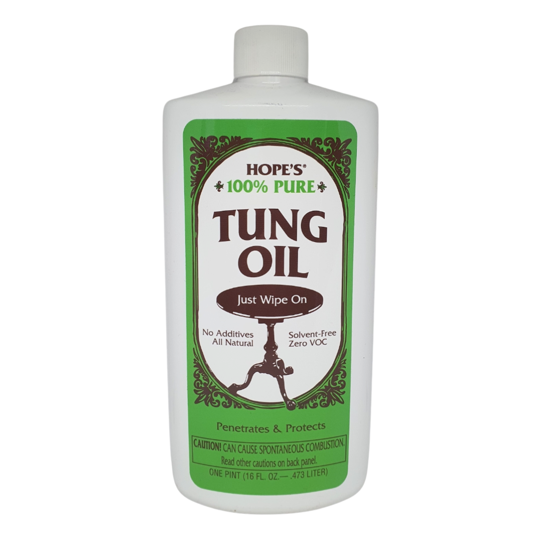 HOPE'S 100% Pure Tung Oil Just Wipe On Penetrates & Protects for All Fine Woods 473L