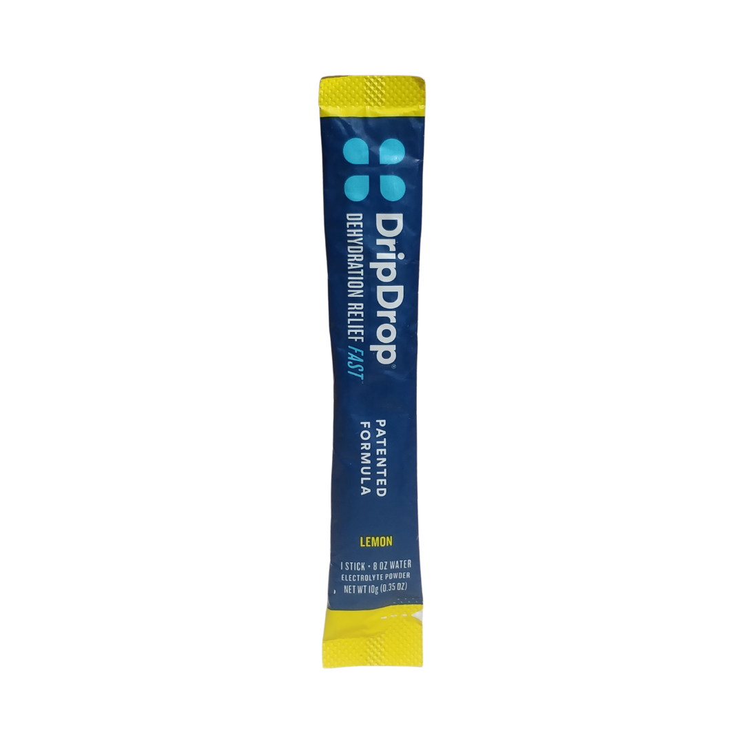 DripDrop Dehydration Relief Fast Electrolyte Powder, 10 g / 0.35 oz (1 Stick)